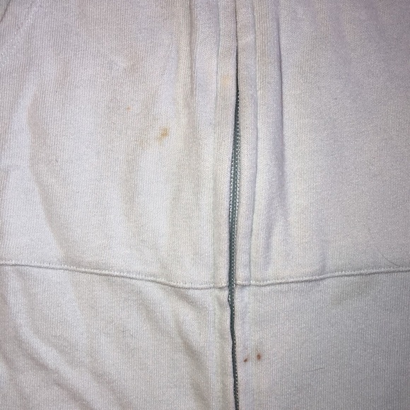 Eileen Fisher Organic Cotton Light Blue Quarter Sleeve Hoodie Zip-up Sweatshirt - Picture 4 of 6